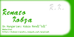 renato kobza business card